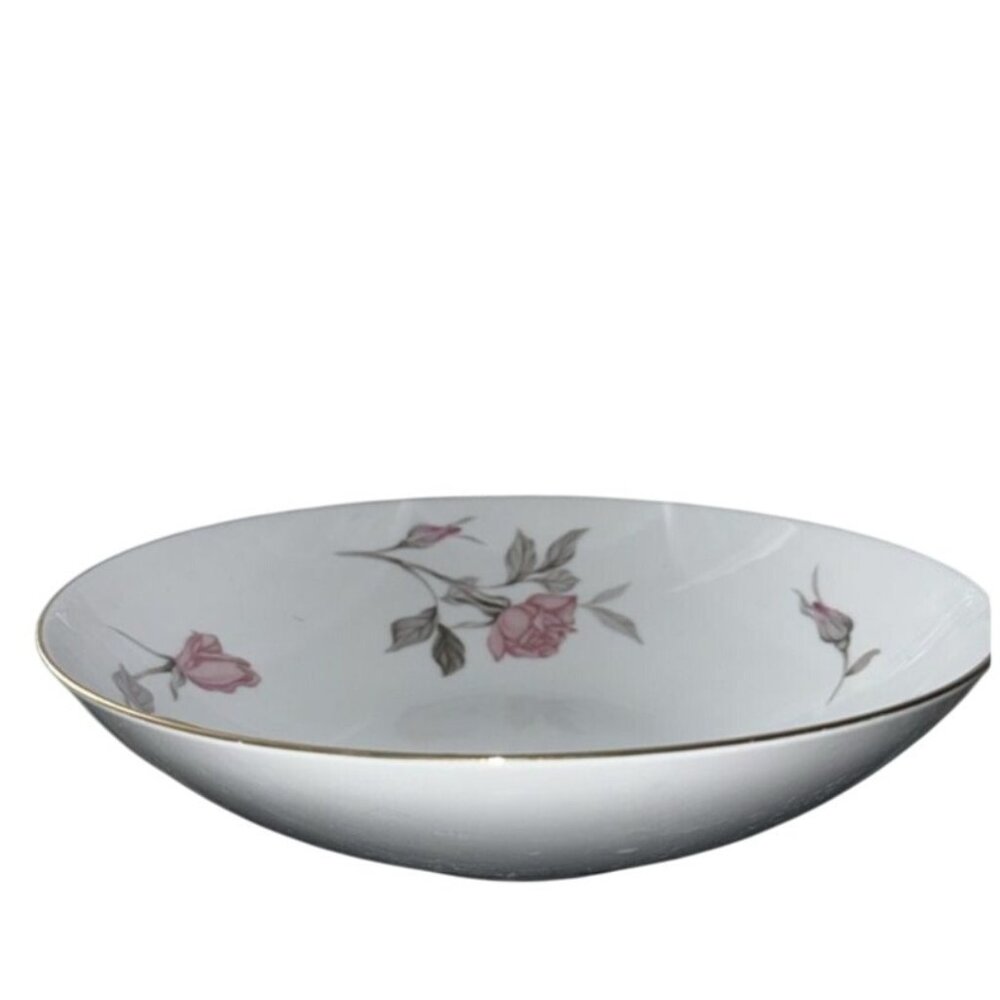 Fine China Saucer Soup Bowl Set With Rose Pattern By Sango